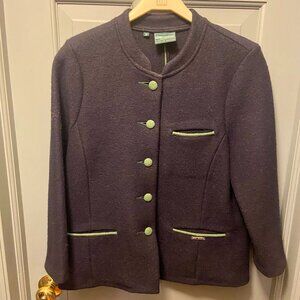 Geiger Collection Austria -  Blue Women's Wool Knit Jacket Size 36 (US S/4)